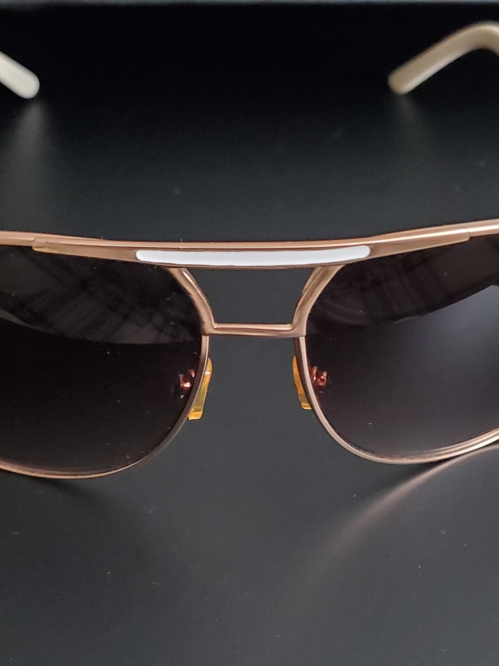 Tahari Women's Gold & White Sunglasses